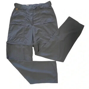 Tilley Grey Nylon Convertible Pants Cargo Shorts  Size 12